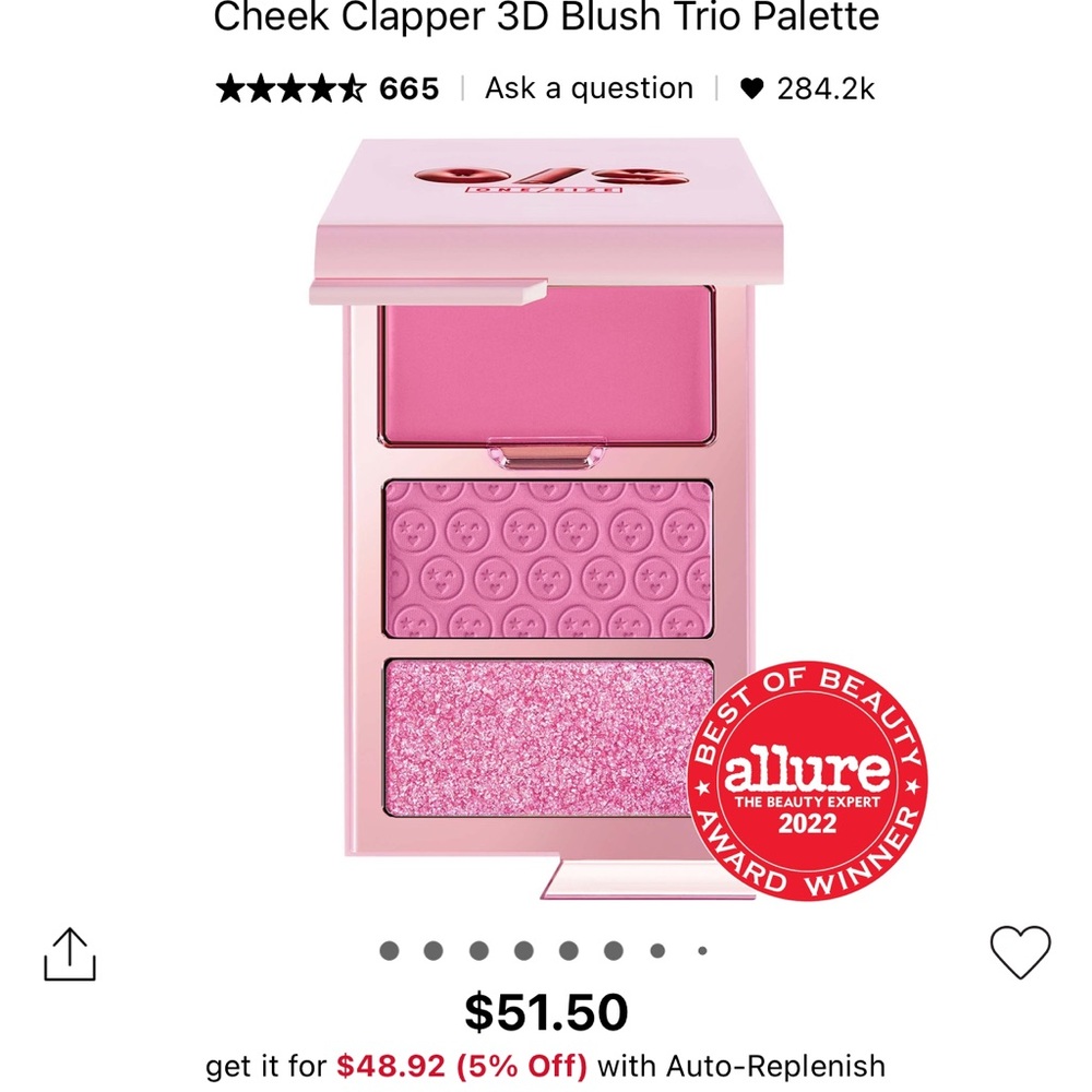 Cheek Clapper 3D Blush Trio Palette in Pink